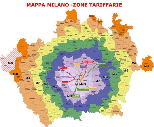 Mappa Milano Zone Tariffarie Mappa Milano Zone Tariffarie