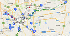 Mappa parcheggi metro Milano
